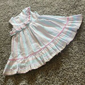 Bonnie Jean 3T rainbow seersucker dress